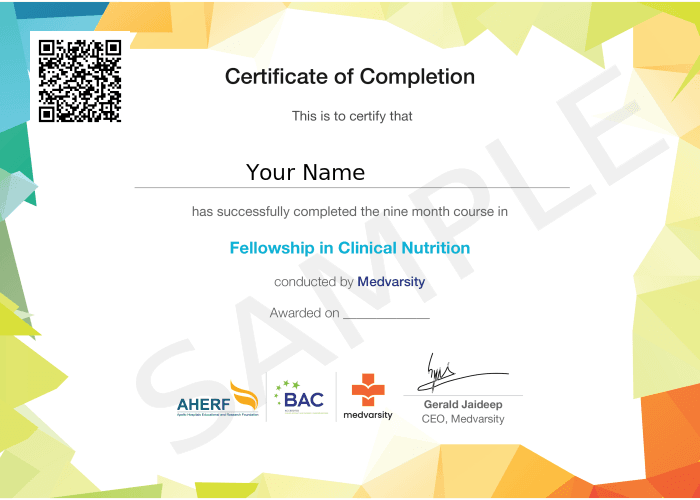 Certificate of Completion