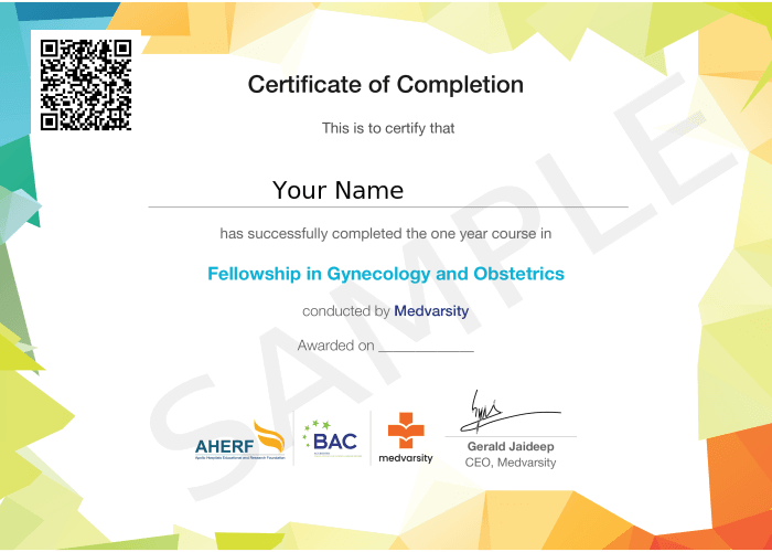 Certificate of Completion