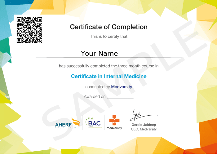 Certificate of Completion