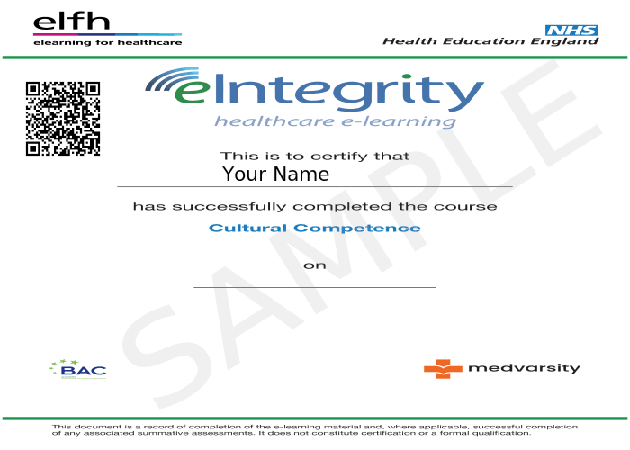Certificate of Completion