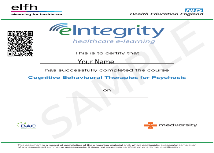 Certificate of Completion