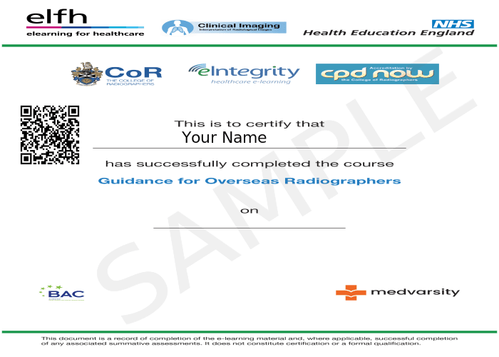 Certificate of Completion